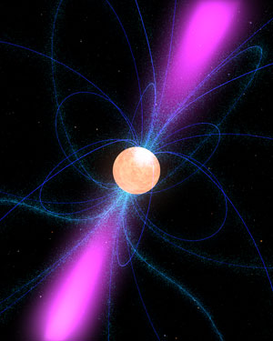 artist's conception of a pulsar