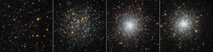 Four globular clusters in Fornax